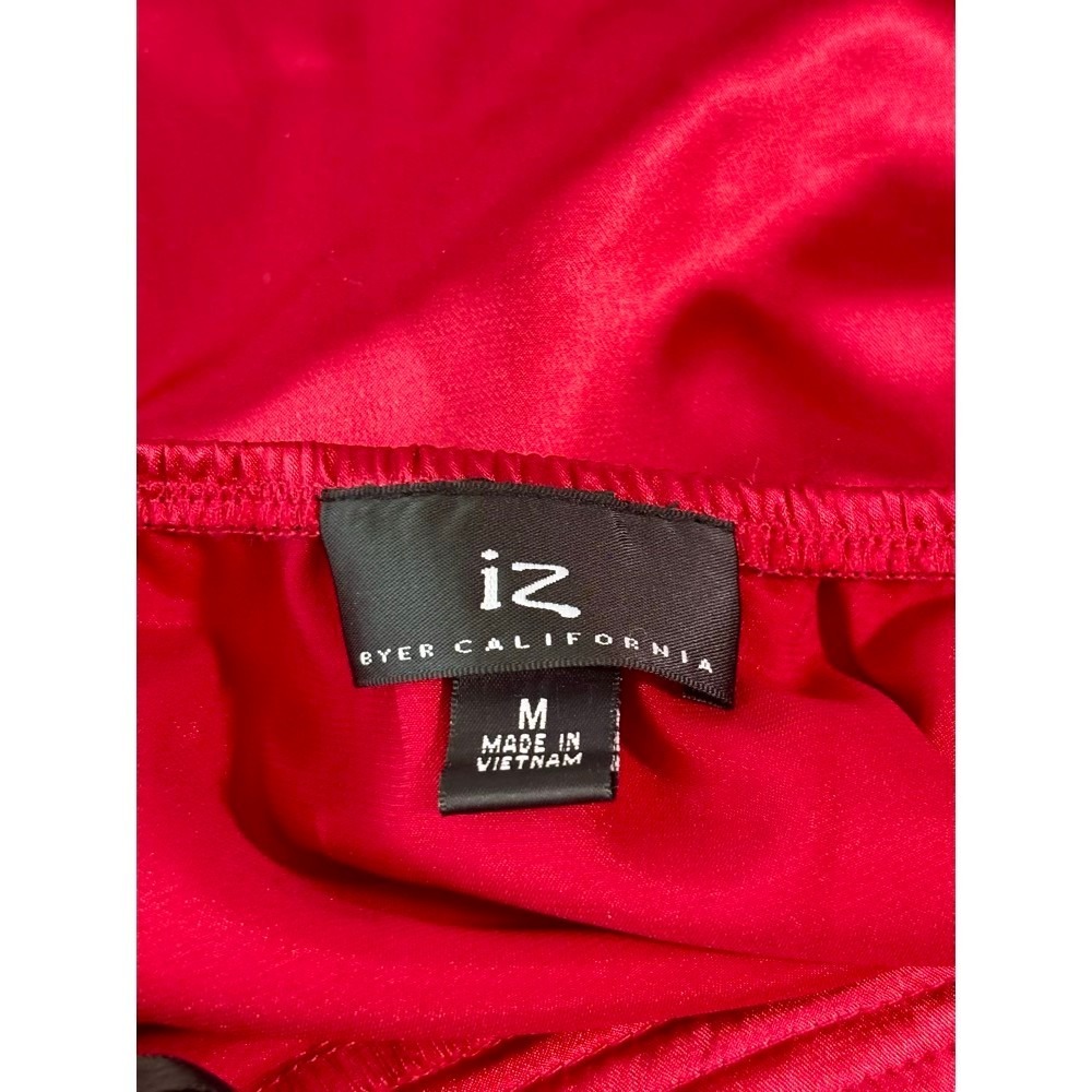 Halter Top Womens Medium Red Satin Tie Y2K Dark Romance‎ Coquette Clubwear Bold - Picture 5 of 13